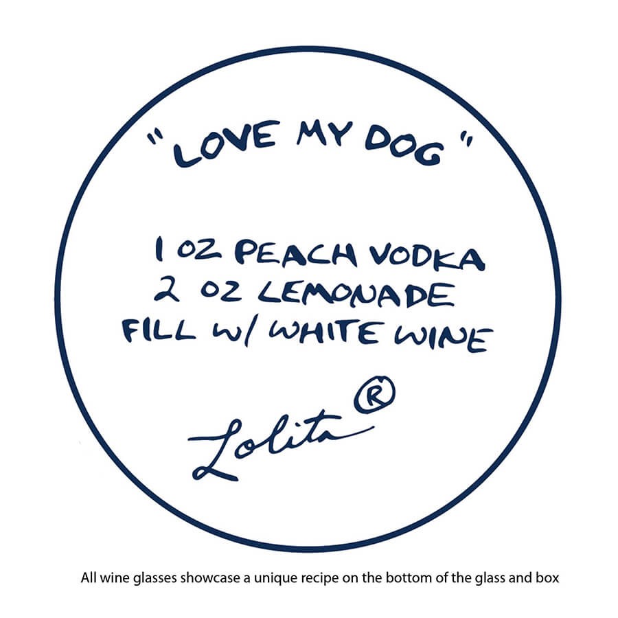 Lolita ワイングラス LOVE MY DOG 商品画像 5