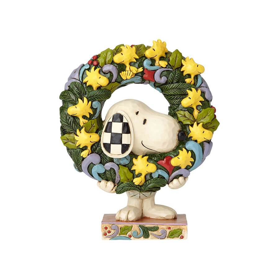 スヌーピーとウッドストック クリスマス リース 商品画像 1