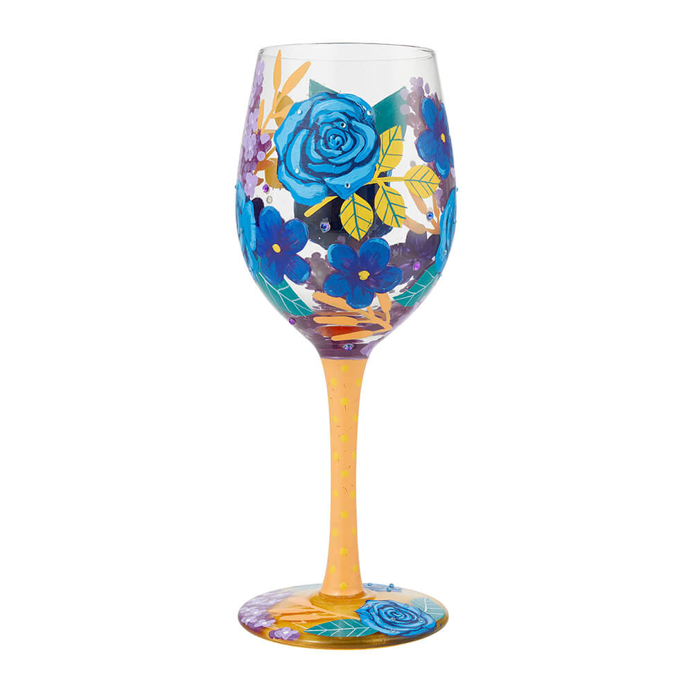 Lolita ワイングラス BLUE FLORALS 商品画像 1