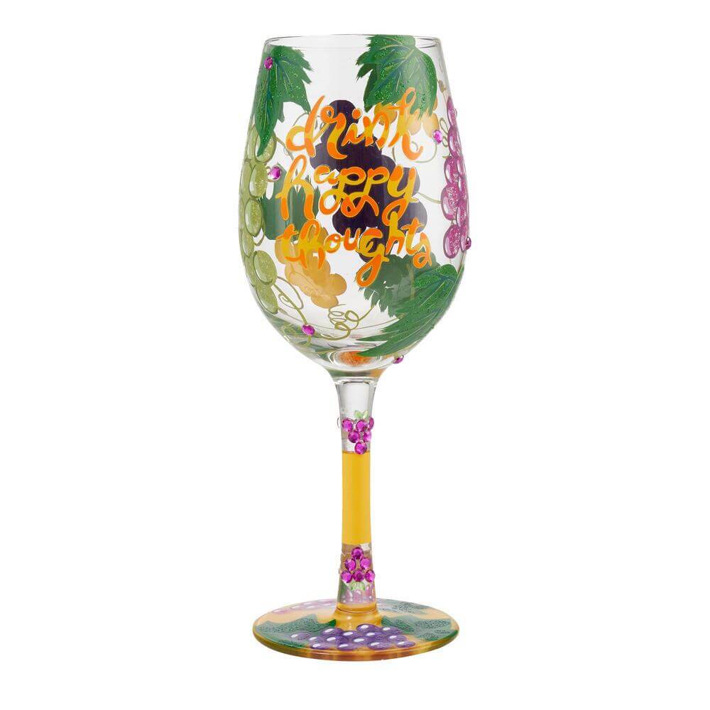 Lolita ワイングラス Drink Happy Thoughts 商品画像 1