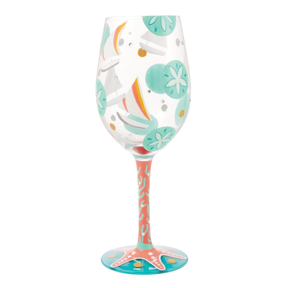 Lolita ワイングラス Sailboats and Sand Dollars 商品画像 1