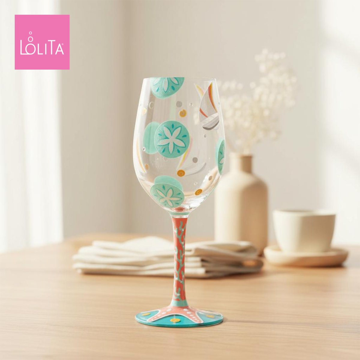 Lolita ワイングラス Sailboats and Sand Dollars 商品画像 8